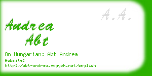 andrea abt business card